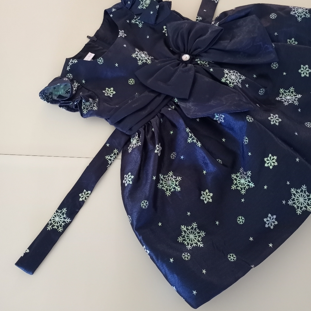 Bonnie Jean Snowflake Christmas Dress Toddler Girls Size 2T - Picture 11 of 14
